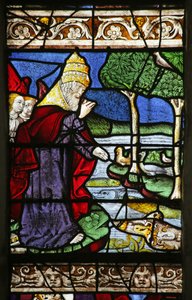 Window depicting Creation of the Fish and Fowl by French School